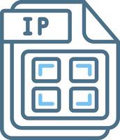 IP Line Two Colour Icon Design vector