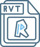 RVT Line Two Colour Icon Design vector