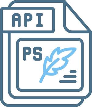 API Line Two Colour Icon Design vector