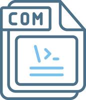 COM Line Two Colour Icon Design vector