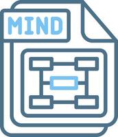 MIND Line Two Colour Icon Design vector