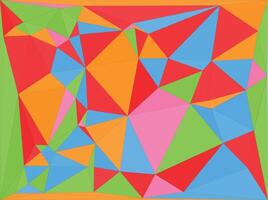Multi color geomatrical shape polygonal background vector