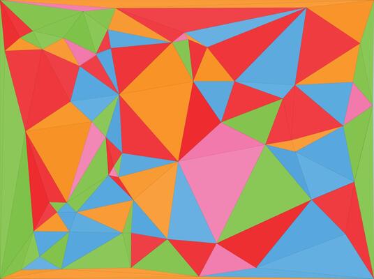 Multi color geomatrical shape polygonal background