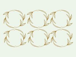 Frame with leaf branch vector