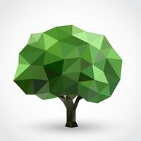 tree triangle polygonal shape object icon vector