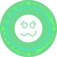 Woozy Face Icon Design vector