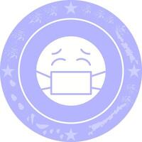 Face with Medical Mask Icon Design vector