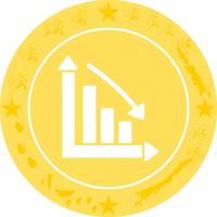 Chart Down Icon Design vector