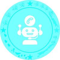 Assistance Chatbot Icon Design vector