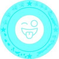Zany Face Icon Design vector