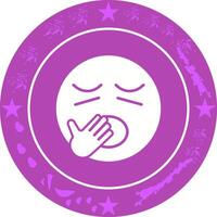 Yawning Face Icon Design vector
