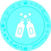 Wine Chill Icon Design vector