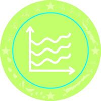 Spline Chart Icon Design vector