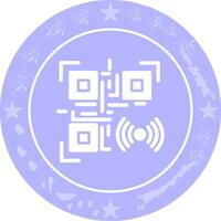QR Code Wi Fi icon vector