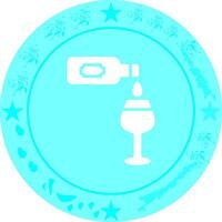 Wine Poured Icon Design vector