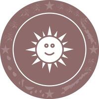 Sun with Face Icon Design vector