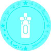 Wine Bottle with Bow Icon Design vector