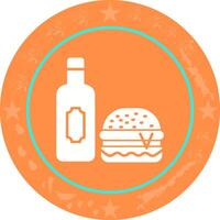 Wine and Food Pairing Icon Design vector