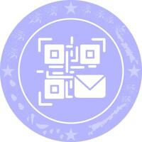QR Code Email Icon Design vector