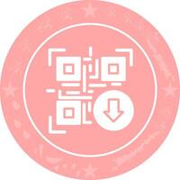 QR Code Download Icon Design vector