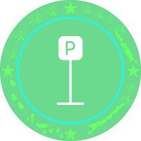 P Button Icon Design vector
