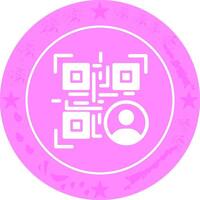 QR Code Contact Icon Design vector