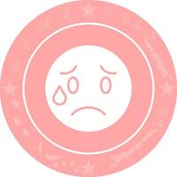 Crying Face Icon Design vector