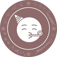 Partying Face Icon Design vector
