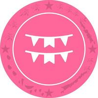 Bunting Flags Icon Design vector