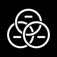 Venn Diagram Icon Design vector