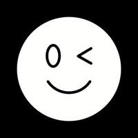 Winking Face Icon Design vector