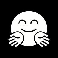 Hugging Face Icon Design vector
