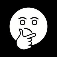 Thinking Face Icon Design vector