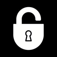 Open Lock Icon Design vector