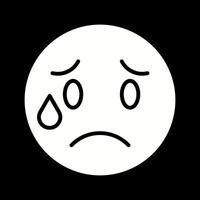 Crying Face Icon Design vector