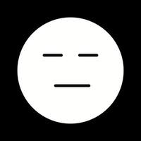 Neutral Face Icon Design vector
