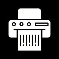 Barcode Printing Icon Design vector