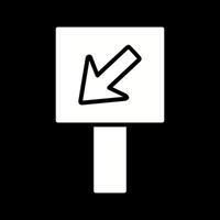 Diagonal Down Left Arrow Icon Design vector