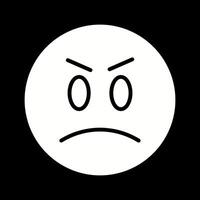 Angry Face Icon Design vector