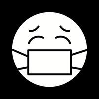 Face with Medical Mask Icon Design vector