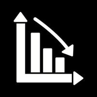 Chart Down Icon Design vector