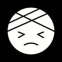 Face with Head-Bandage Icon Design vector