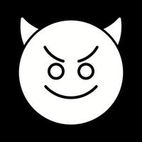 Smiling Face with Horns Icon Design vector