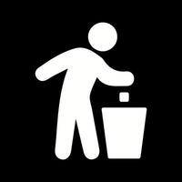 Litter in Bin Sign Icon Design vector
