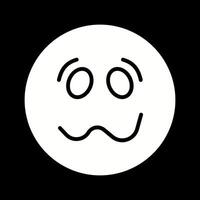 Woozy Face Icon Design vector