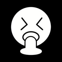 Face Vomiting Icon Design vector