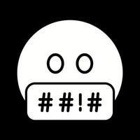 Face with Symbols on Mouth Icon Design vector