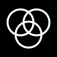 Venn Diagram Icon Design vector