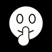 Shushing Face Icon Design vector