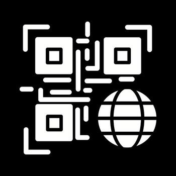 qr código sitio web icono diseño vector